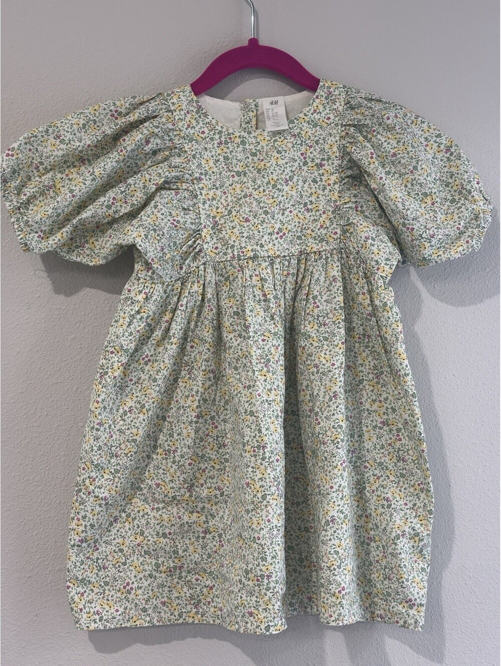 H&M Floral puff-sleeved patterned kids' Dress, Size 2T  Adorable, EUC
